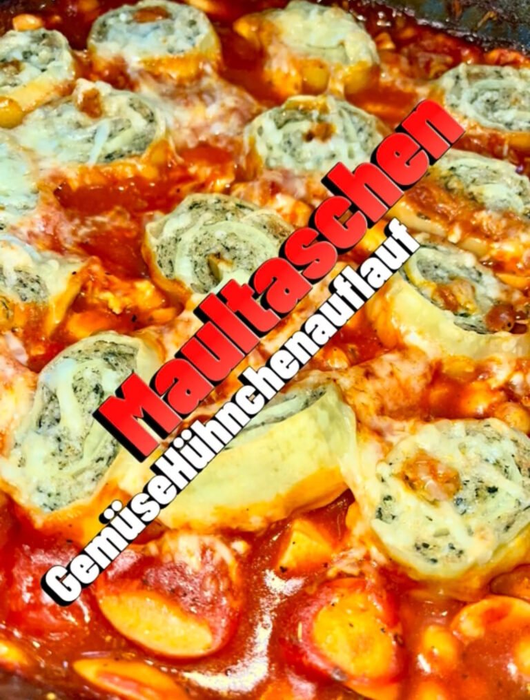 Maultaschen Gemüse-Hähnchenauflauf